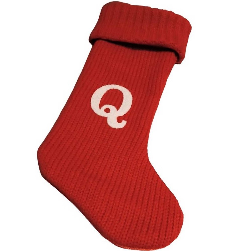 Wondershop Knit Monogram Christmas Stocking Red Letter Q